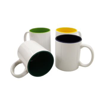 AA quality sublimation 11oz inside color and outside white blanks mug for promotion